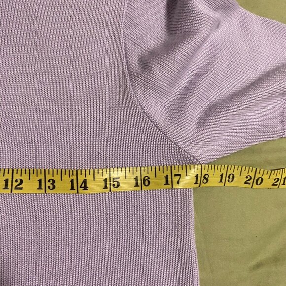 Alfred Dunner Women's Top Sweater Blouse Shirt PM Purple Chunky Cottage - Picture 4 of 5